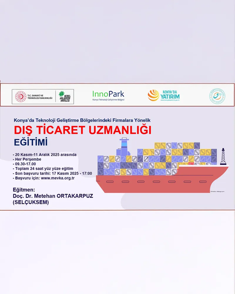 TGB Firmalarına Yönelik “Dış Ticaret Uzmanlığı” Eğitim Programı afişi